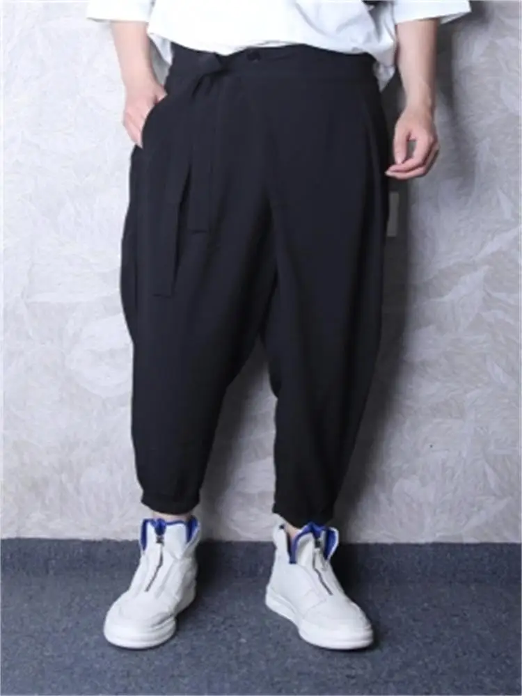 

Men Beat Pants Spring And Summer New Personality Fashionable Avant-Garde Youth Gothic Leisure Loose Large Size Nine Minutes Pant