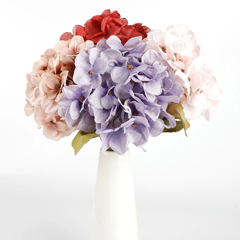 Artificial flowers Vintage Hydrangea Vase for Christmas Home Decorations Wedding Bridal Hot selling high quality Diy Gifts Box image 4