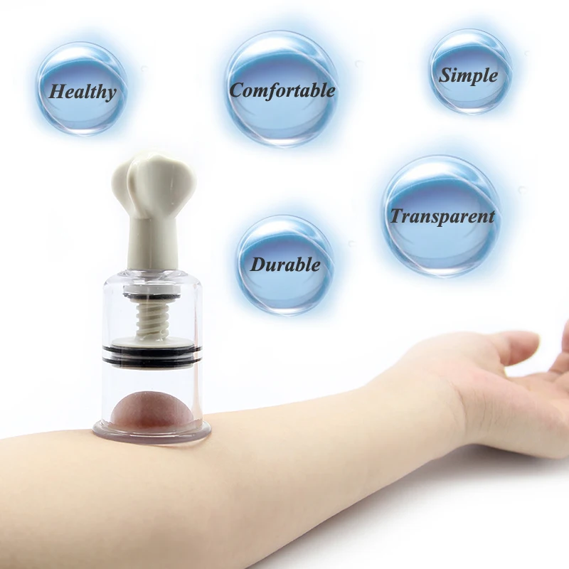 1pcs 5 Sizes Massager Cups Massage Vacuum Cans Plastic Twist Suction Cupping Cup Nipple Enlarger Suction Enlarger Body Enhancer