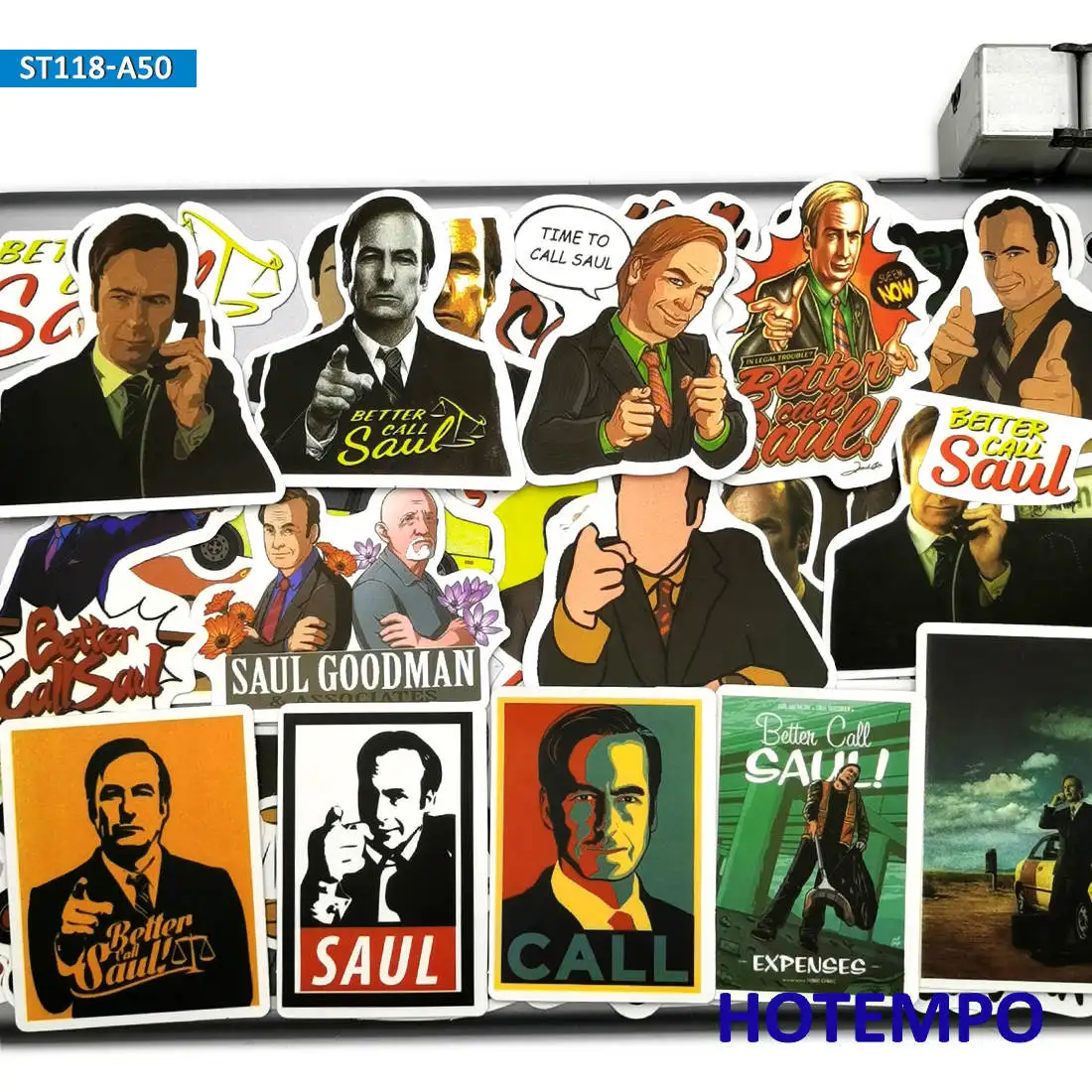 50 piezas, Mejor llama a Saúl, Pegatinas de series de televisión, Breaking Bad, para teléfono, Laptop, maleta, monopatín, automóvil, bicicleta,