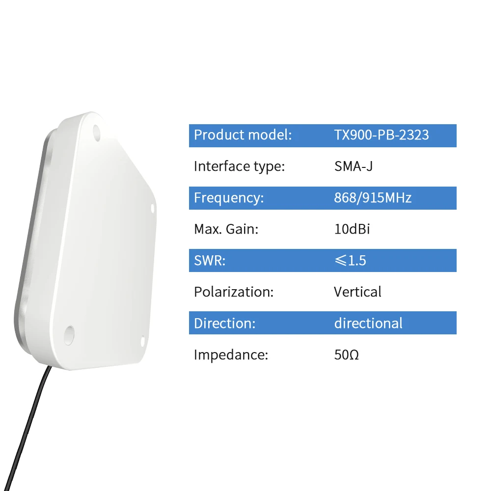 Imagem -04 - Antena Direcional Rfid para Comunicação Antena de Painel Uhf Antenas Macho Sma Wifi Tx900 915mhz 868 Mhz 900m n Fêmea