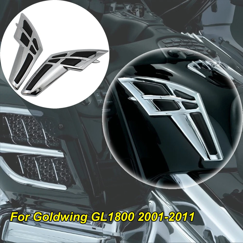 Motorcycle Tank Trim Cover For Honda Goldwing GL 1800 2001 2002 2003 2004 2005 2006 2007 2008 2009 2010 2011 ABS Chrome Fairing