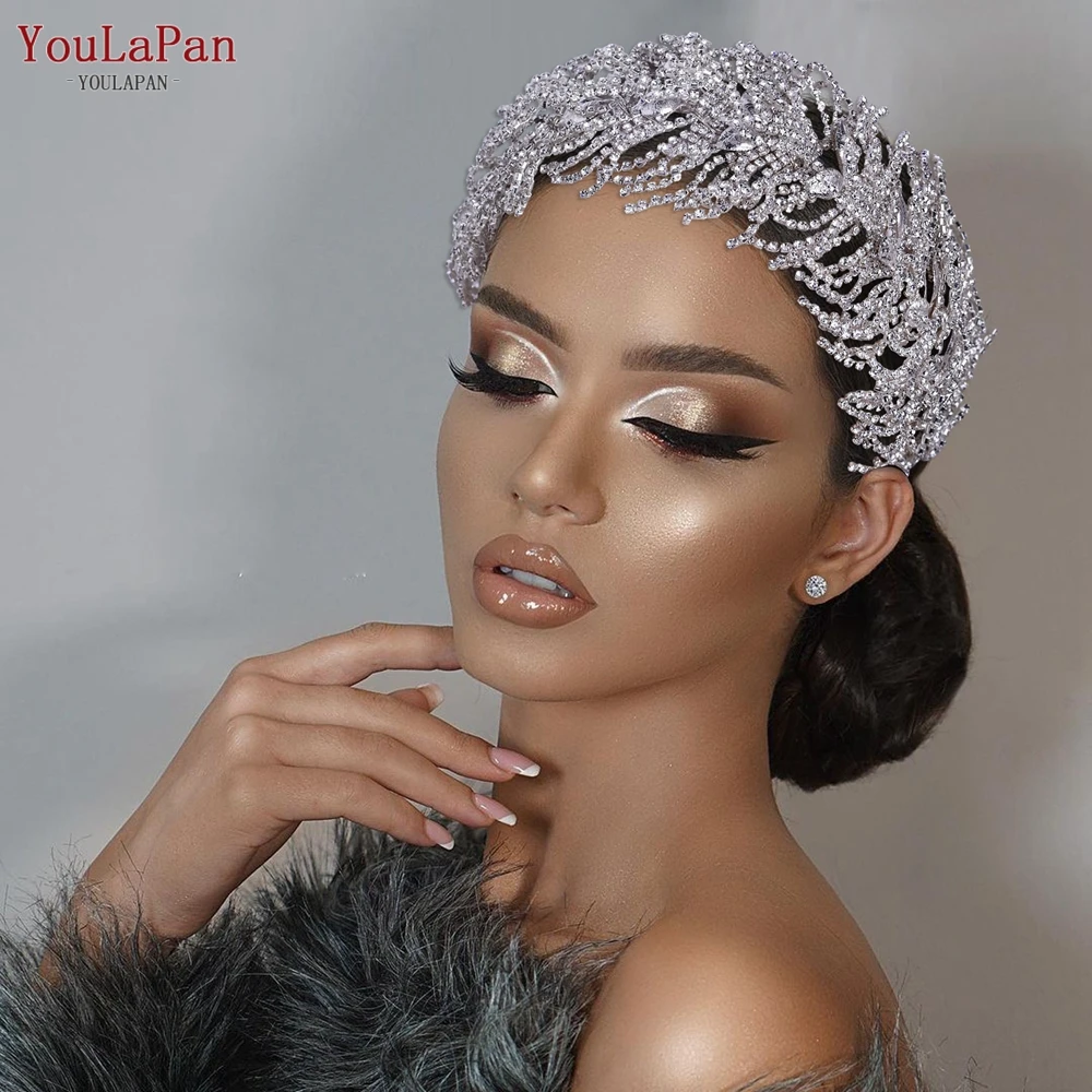 YouLaPan HP386 Shiny Strass Stirnband Braut Kopfschmuck Hochzeit Haar Zubehör für Braut Frauen Tiara Handgemachte Haar Schmuck