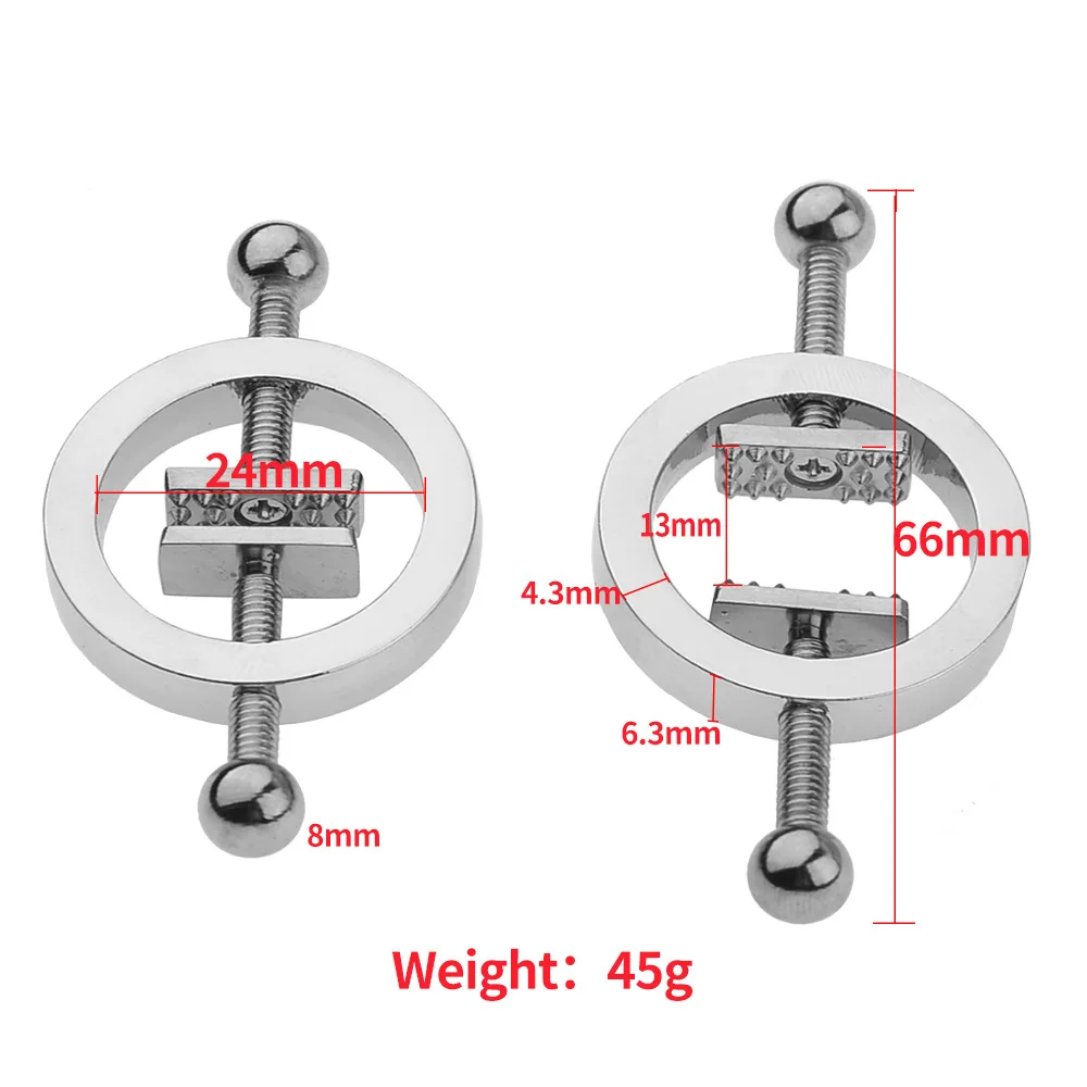 1 Pair Stainless Steel Metal Nipple Clamps Breast Clip Slave Chest Stimulator Adult Games Erotic Product BDSM Sex Toys For Women