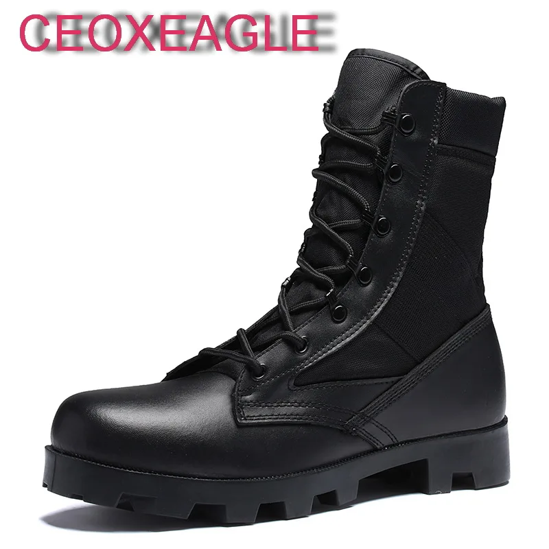 

New Brand Fashion Hiking Outdoors Sneakers Waterproof Men's shoes Men Combat Motocyle Desert Casual Shoes Army Walking Boots
