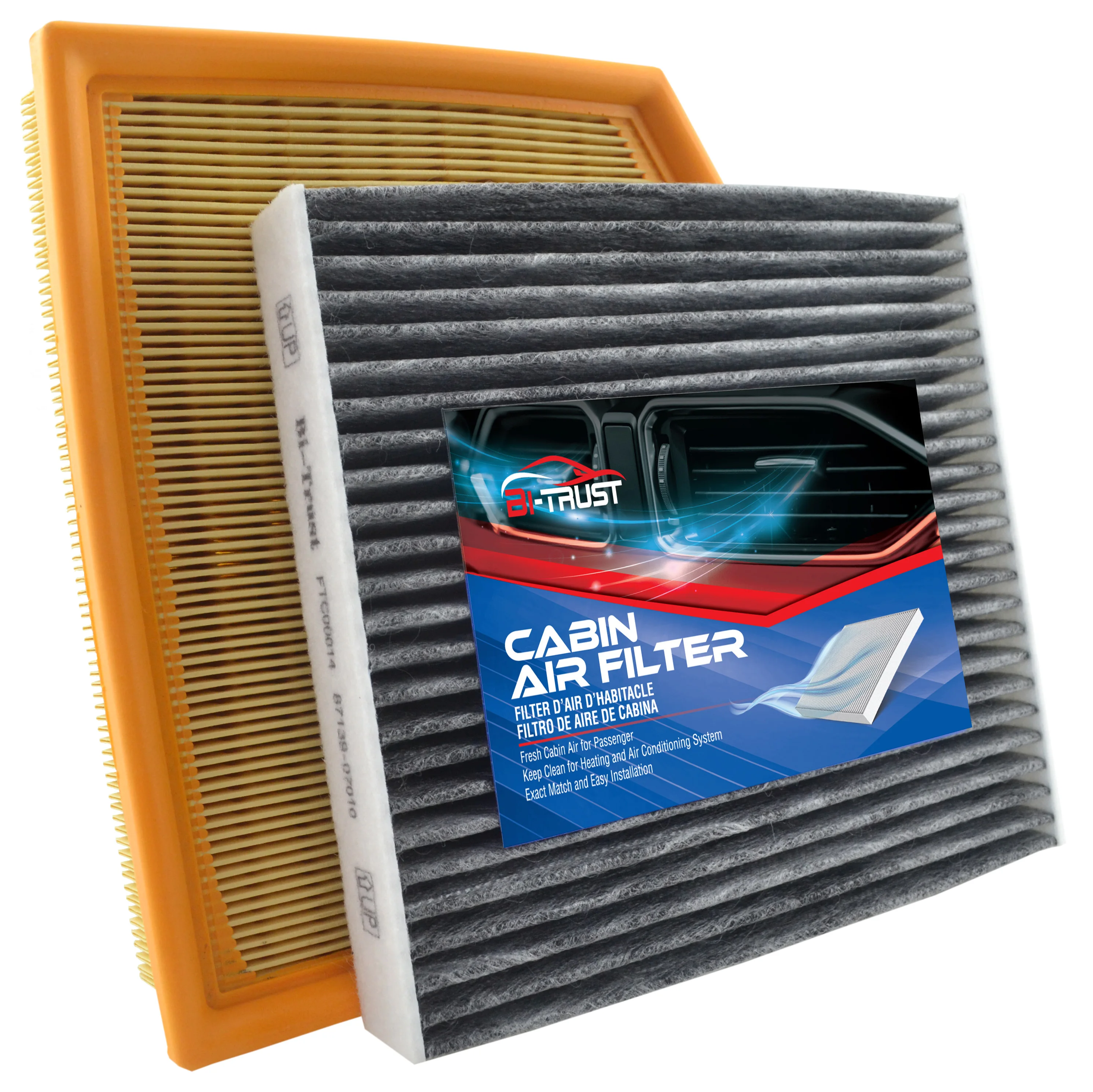 Bi-Trust Carbon Fiber Engine & Cabin Air Filter for 2008-2011 Lexus Gs460 CA10996,17801-31170,17801-38040,87139-07010