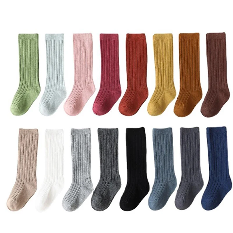 Spanische Kindersocken, gestreift, für Jungen und Mädchen, Baumwollsocke, atmungsaktiv, kniehoch, lange Baby-Socken, Schuluniform-Socken, 0–7 Jahre – Detail 12