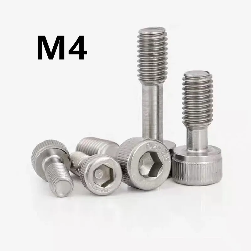 10PCS M4x10/12/14/16/18/20/25/30mm 304 Stainless Steel Loose Screw Half-tooth Bolt Hexagon Short Head Anti-falling Screw