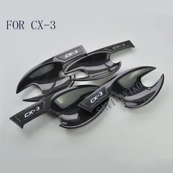 FIT FOR Mazda CX-3 CX 3 2015-2018 ABS Chrome carbon fiber outside door handle Door bowl decorative cover Trim car accessories