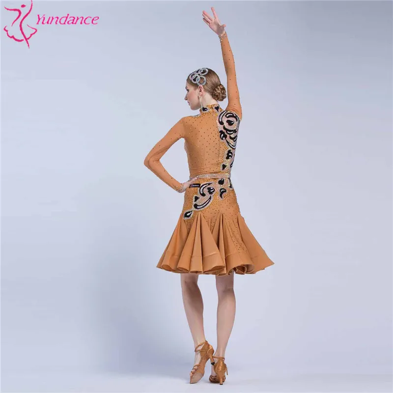 L-1785 klasyczna sukienka dla dorosłych latin dance, wysokiej jakości sukienki salsa latin dance dress dla konkurencji