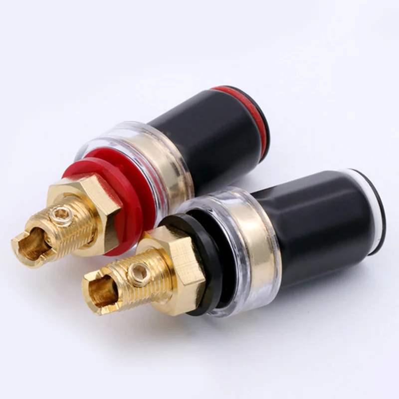 10pcs/5pair 50mm Binding Post Gold Plated HIFI Amplifier Speaker Terminal Copper Socket Electrical Accessories