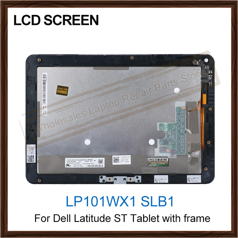 

Original For Dell Latitude ST Tablet LP101WX1 SLB1 10.1" LCD Screen Touch Glass Digitizer Assembly 1366*768 with frame