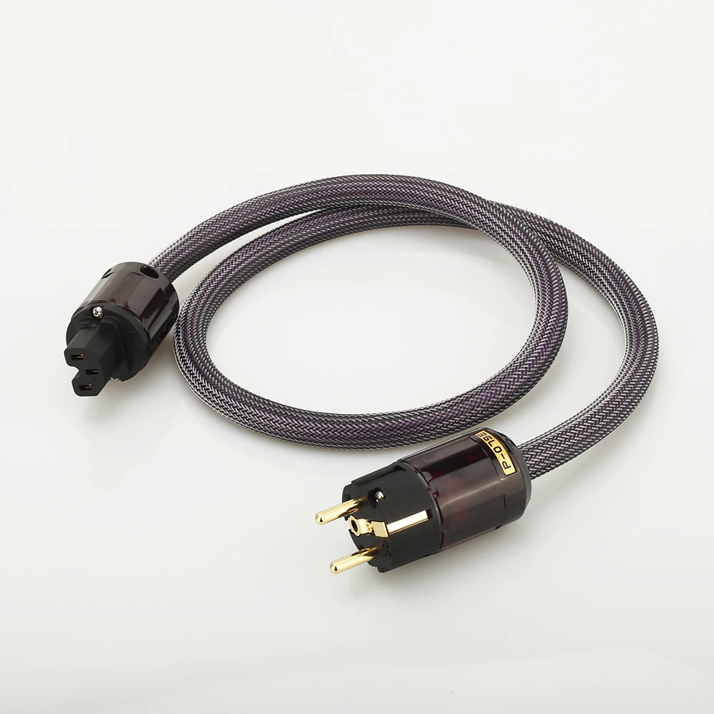 

1M-2M CU OFC Audiocrast AC-313 Hifi power cable P-079E/C-079 Power plug EU Schuko AC power cord for HIfi AMP CD player