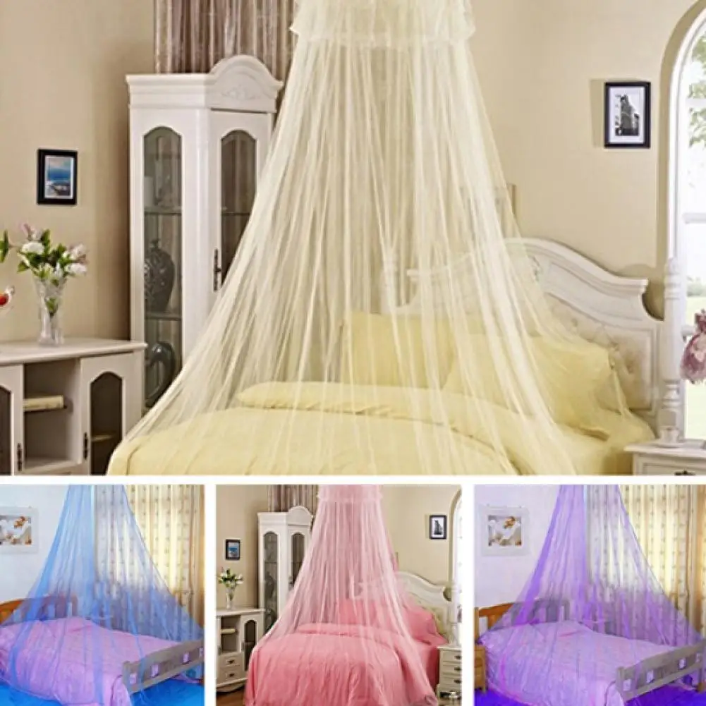 Elegante Lace Insect Bed Canopy, Redonda Dome Mosquito Net, Rede