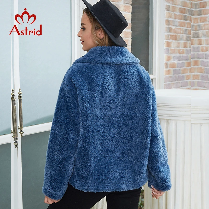 Astrid Teddy Coat Women Faux Rabbit Fur Coats Long Fur Jackets Autumn Winter Loose Coat Warm Female Jacket Women Casual N-DN19-2