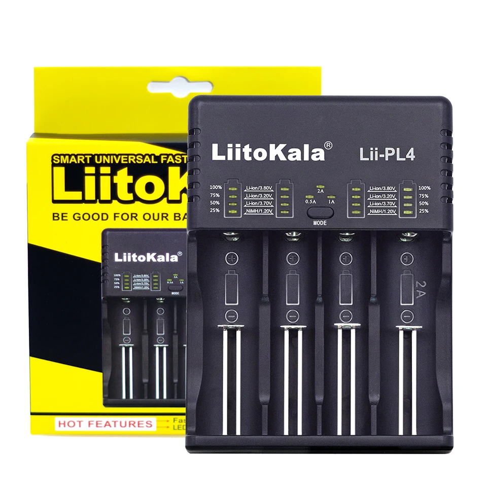 Liitokala-Carregador inteligente de bateria de lítio, Lii-100, Lii-202, Lii-402, Lii-PL4, Lii-PD2, 1.2V, 3.7V, 3.2V, 3.85V, 18650, 18350, 26650, 18490