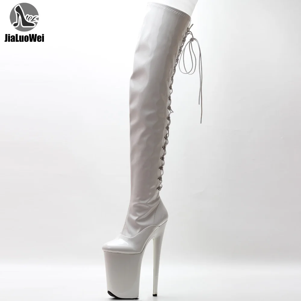 

JIALUOWEI 9 Inch High Heel Exoticpoledance Thigh High boots Size36-40