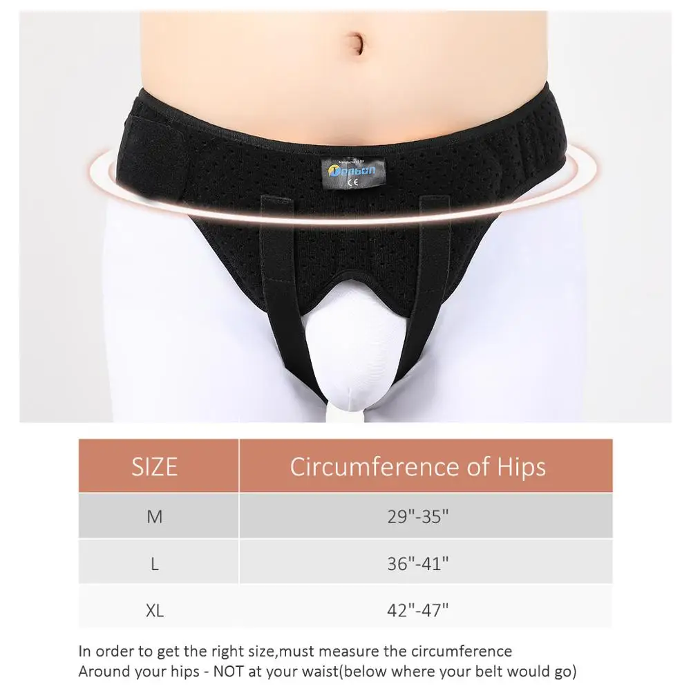 Hernia Belt Truss for Inguinal or Sports Hernia Support Brace Pain Relief Recovery Strap with 2 Removable Compression Pads image 2