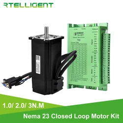 Rtelligent Nema 23 2N.M e 3N.M Ad Anello Chiuso Motore Passo A Passo con Stepper Driver Kit Nema23 Facile Servo Motore Passo A Passo con encoder