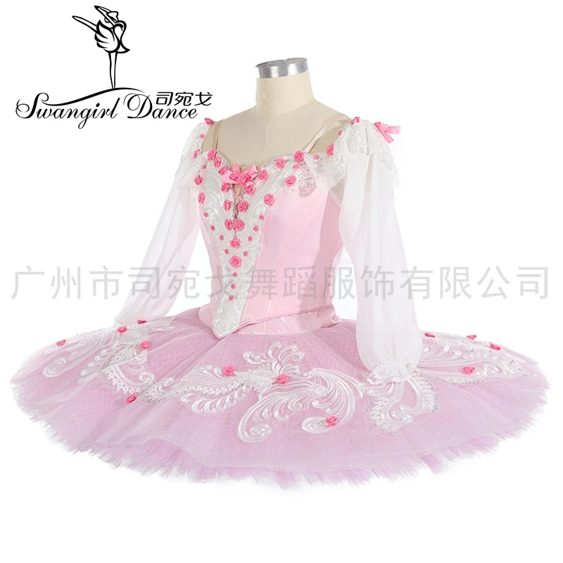 Handmade Pink Purple Fairy Doll variation Ballet Competition costum Tutu Dress Custom Performance Professional Stage TutuBT203