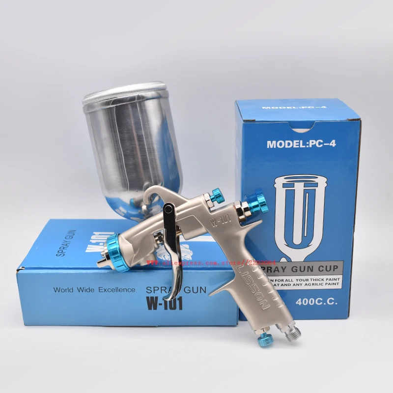 Spray Gun Japan W101 134G HVLP Hand Manual Paint Gun 1.0/1.3/1.5/1.8mm W-101 Paint Spray Gun Airbrush Sprayer Set for Cars