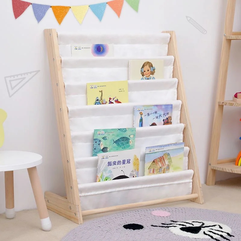 Children Bookshelf Solid Wood Floor Bookcases Simple Kindergarten Racks For Kids Pupils Picture Books Mini Bookshelf For Home