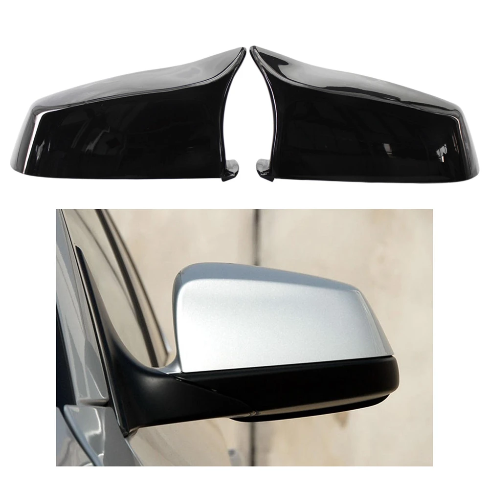 1Pair Side Rearview Wing Mirror Cover Replace For BMW E60 E61 F11 2008 2009 2010 2011 2012 2013 51167187432 51167187431