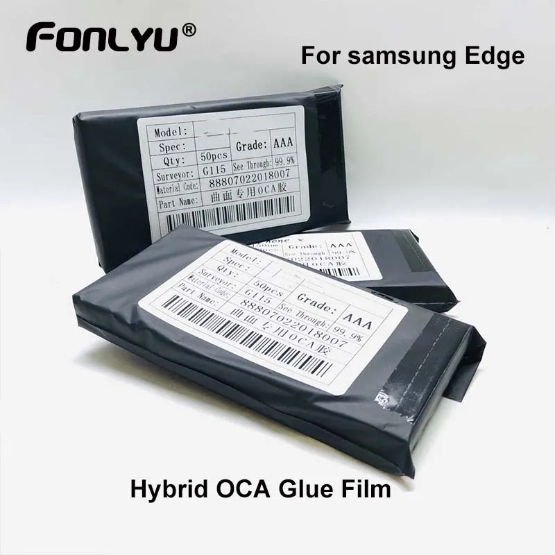 

125um Hybrid OCA Glue Film For Samsung Note10 S10 S9 S8 Plus Note20 Ultra 8 9 LCD ScreenGlass OCA Laminate Repair No Bubble Back