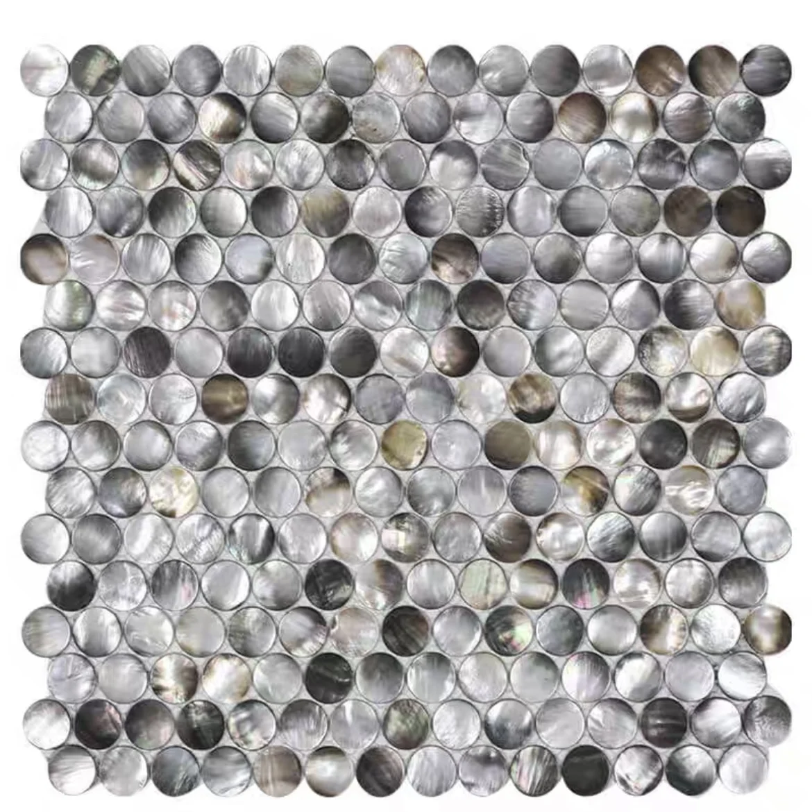 

20mm Penny Round Black Lip Mother of Pearl Shell Mosaic Backsplash Bathroom Wall Tile MOP211127