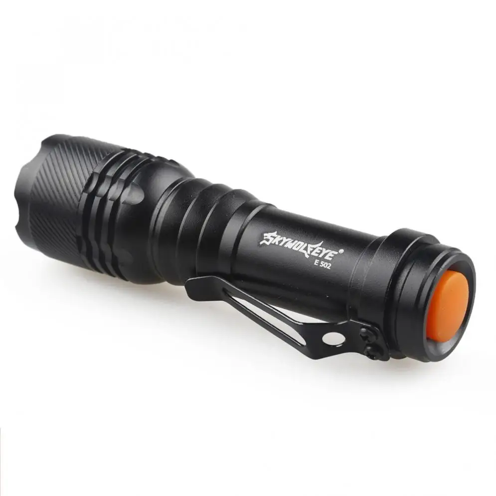 SKYWOLFEYE E502 800LM Q5 LED Light 3 Modes Flash Waterproof Torch Lamp Zoomable