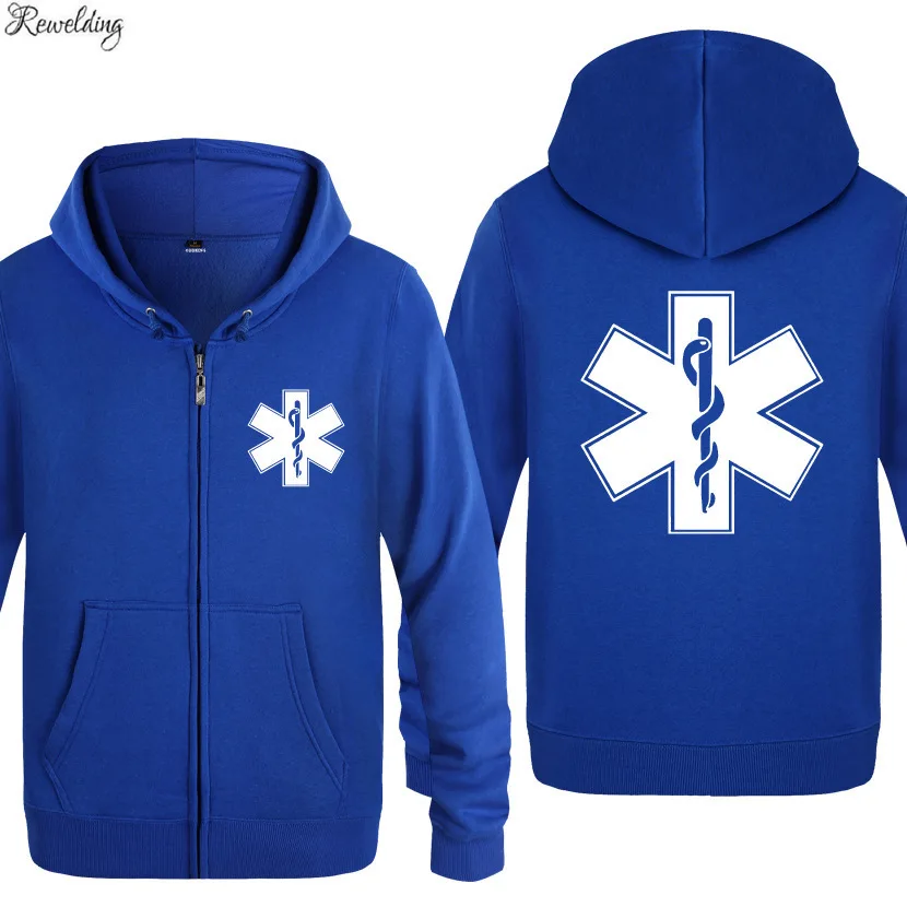 

EMT Emergency Ambulance Printed Hoodies Men Brand Fleece Long Sleeve Mens Jacket Sweatshirt Coat Winter Hoody Moletom Sudaderas