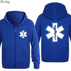 EMT Emergency Ambulance Printed Hoodies Men Brand Fleece Long Sleeve Mens Jacket Sweatshirt Coat Winter Hoody Moletom Sudaderas