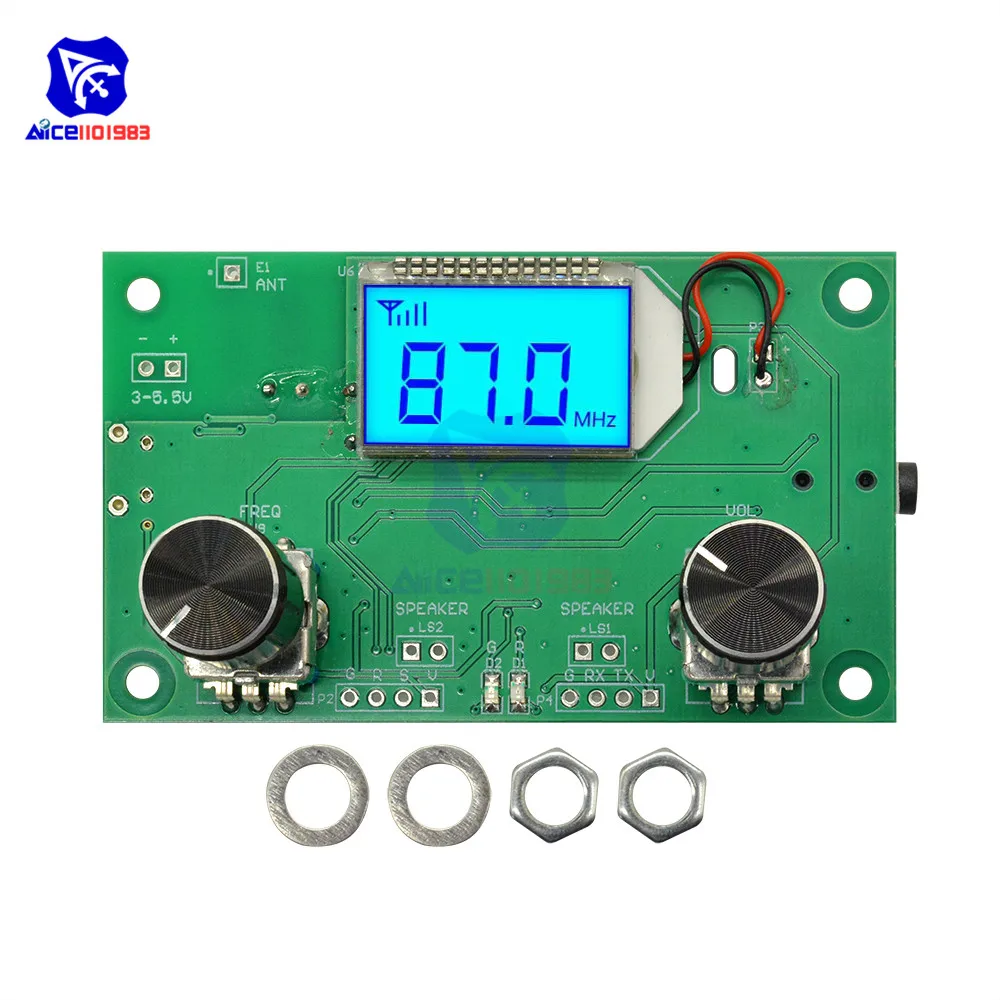 Modulo ricevitore Wireless Radio FM Stereo diymore Display LCD digitale DSP PLL 87.0MHz-108.0MHz con Encoder e manopola