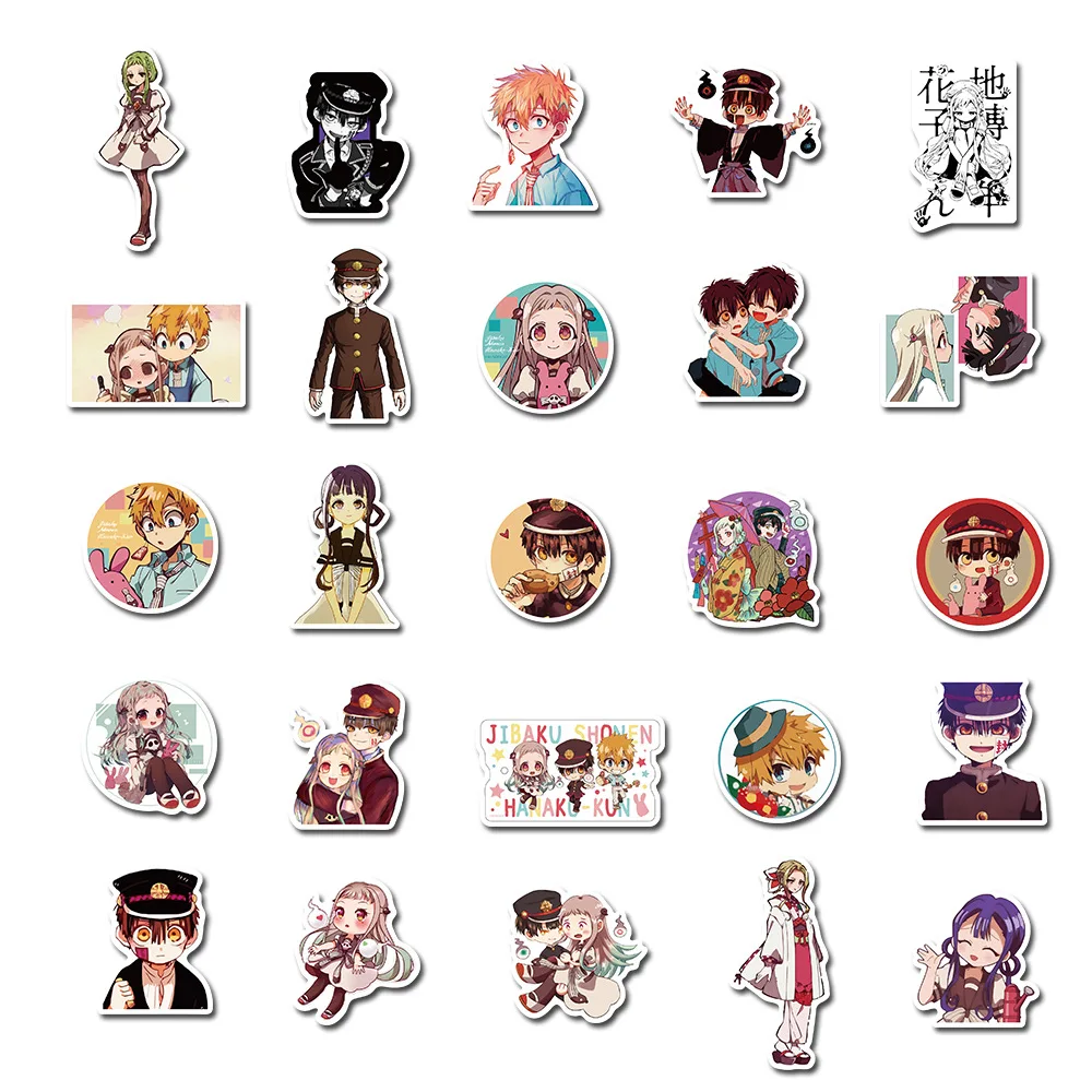 10/30/50Pcs Anime Toilet-Bound Hanako Kun Sticker Suitcase Luggage Guitar Skateboard Waterproof PVC Sticker Grils Cartoon Decal