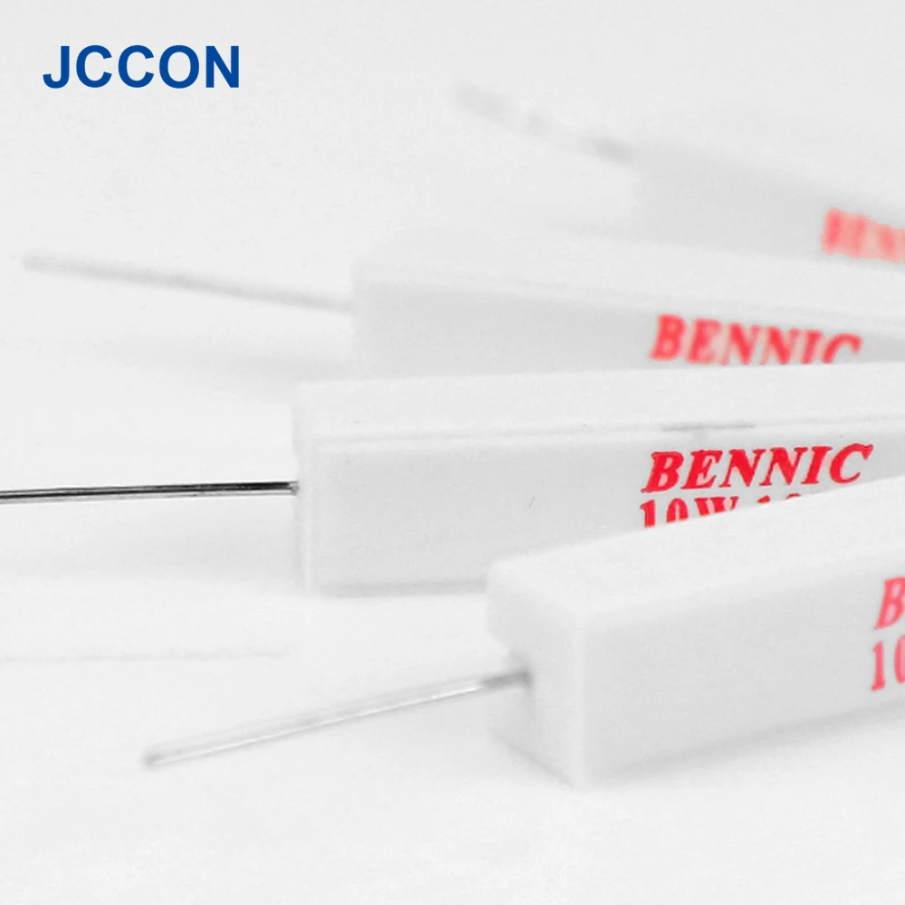 Imagem -03 - Bennic 10w Sqp Cimento Resistor Resistência Poder 250v Iow 1.1o 2.2o 3.3o 3.9o 4.7o 5.6o 6.8o 15o 18o Pcs