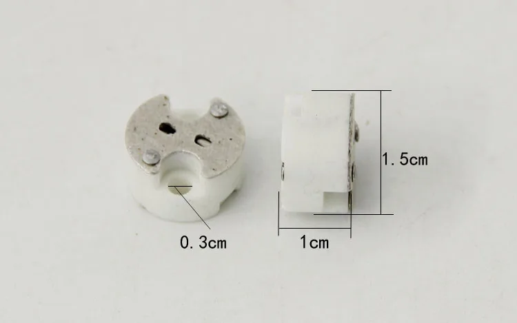 50pcs MR11 MR16 GU5.3 Halogen Pottery Porcelain bases,  Socket Ceramic Lamp Base LED