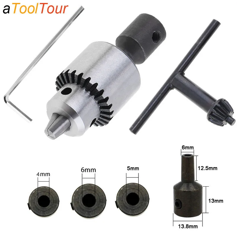 JTO Mikrosilnik Uchwyt wiertarski 4mm 5mm 6mm 8mm Wkład stożkowy Adapter uchwytu wiertarskiego Korbowód Klucz Tuleja wału silnika