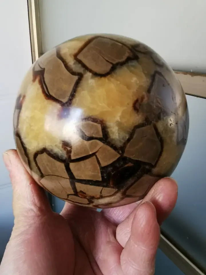 

111mm Natural septarian sphere septarium Natural Dragon Stone Septarium Fossil Crystal Sphere Madagascar