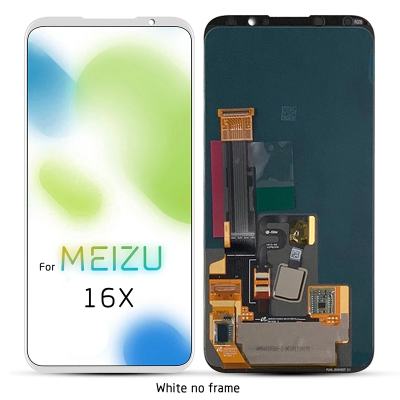 Imagem -02 - Original para Meizu 16x Display Lcd Tela de Toque Digitador Assembléia para 6.0 Polegada Meizu 16 x M872q M872h Amoled Telefone com Quadro