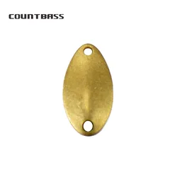 COUNTBASS 50pcs 1.8g ( 1/16oz) Brass Fishing Spoon Blanks Trout Unpainted Angler's Lures