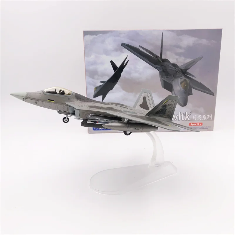 Wltk USAF F-22 Raptor Stealth Fighter Battled Version 1/100 Diecast Model