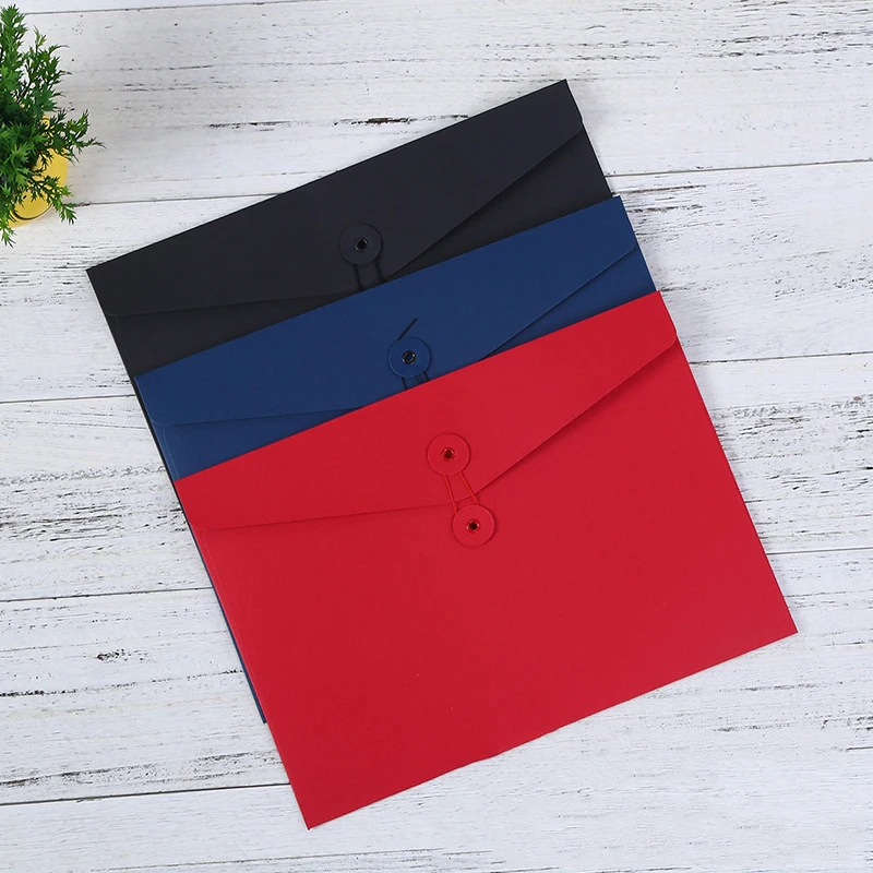 A4/A5 Kraft Paper Envelope Document Packaging Bag Winding File Bags Office Supplies Document Storage Bag 50Pcs