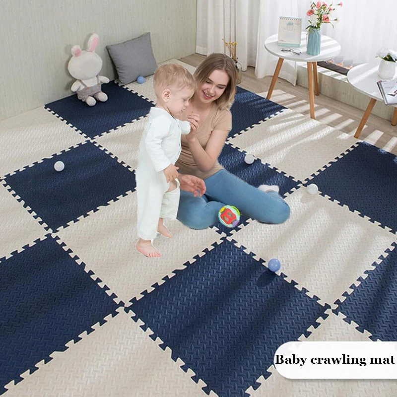 18 Pcs Baby Puzzle Mats Play Mat Kids Interlocking Tiles Toys Carpet Soft Climbing Pad EVA Living Room Tatami Play Mats 1cmThick