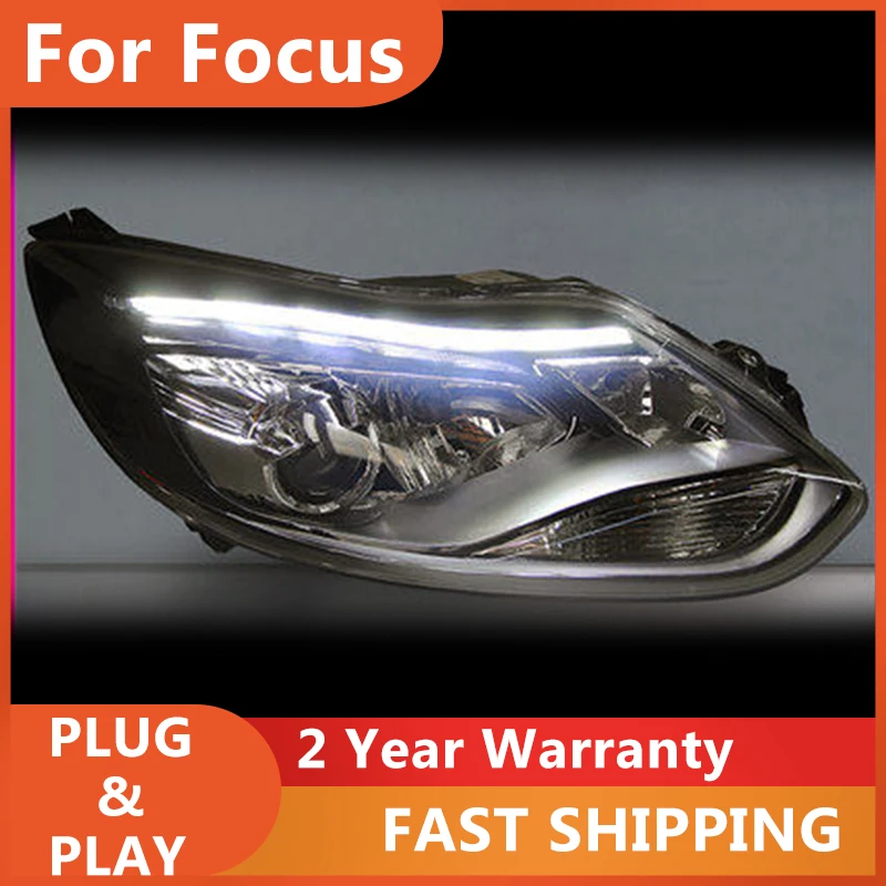 

Фара для Ford Focus 2012-2014 Focus RS, фары DRL, указатель поворота, линза проектора ближнего и дальнего света