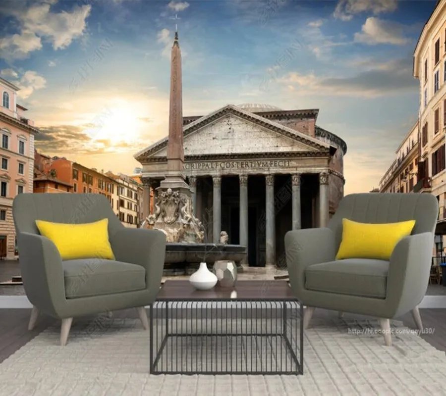 Papel de parede 3d street view of rome, italy 3D wallpaper mural,living room bedroom wall papers home decor