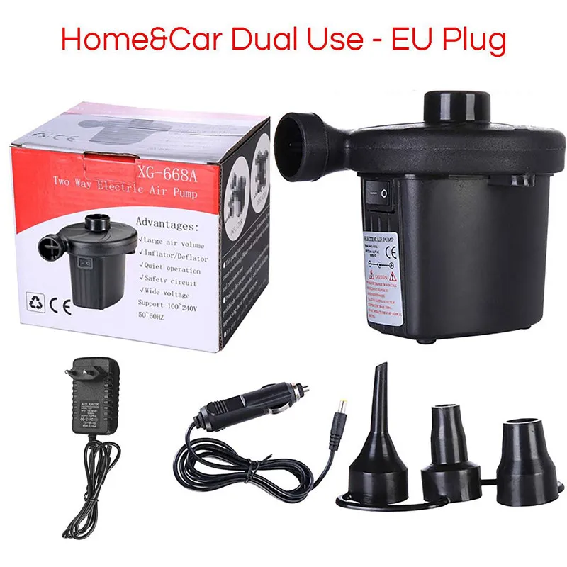 Pvc Boat Pump Air injector Pump For Mattress Portable Electric Air Compressor 12V 220V Mini Air Inflator Inflatable Pump Tools