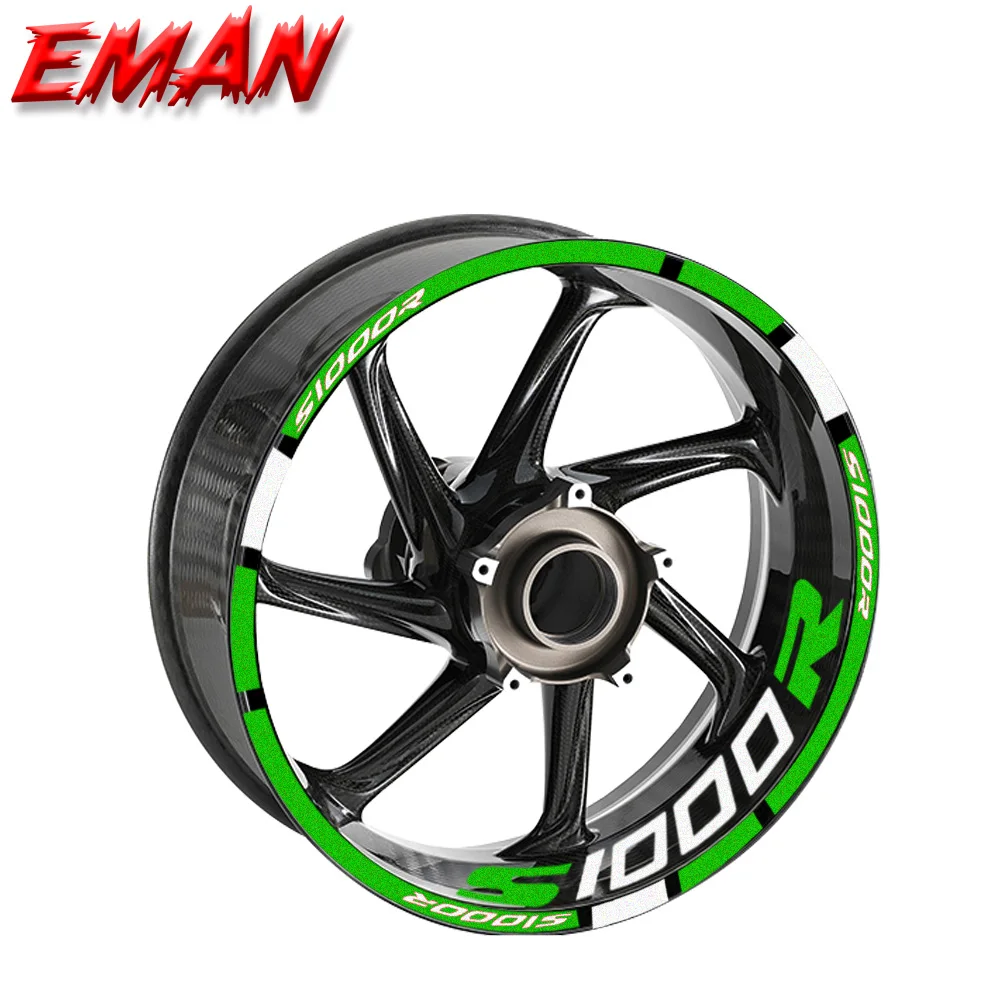 Motorcycle Reflective Rim Stripe Decals Front and Rear Waterproof Full Set For BMW S1000R S1000 R S 1000R