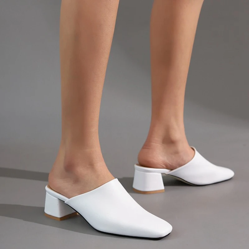 2021 arrivo In primavera estate pantofole donna pompe tacco medio sandali Baotou moda Casual abbigliamento Outdoor scarpe di grandi dimensioni 30-50