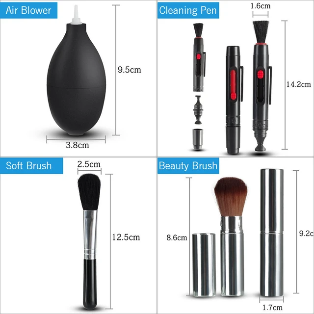 Professional Camera Cleaning Kit Lens Cleaning Kit w Air Blower Cleaning Pen Cleaning Cloth for Most Camera Mobile Phone Laptop 4 Professional Camera Cleaning Kit – Air Blower, Lens Pen, Microfiber Cloths and Brushes for DSLR and Mirrorless – view 4