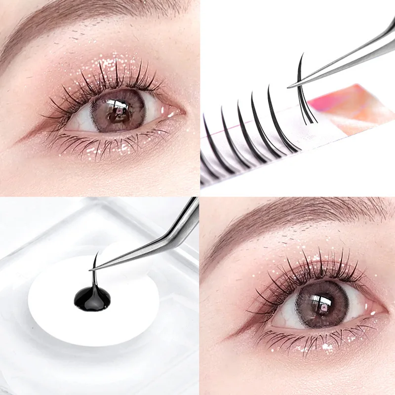 A-Type Grafted ขนตาปลอม C Curl ธรรมชาติขนตา Curl Tail Sharpening 0.1มม.แฟชั่นนุ่มขนตาปลอมเครื่องมือขยาย